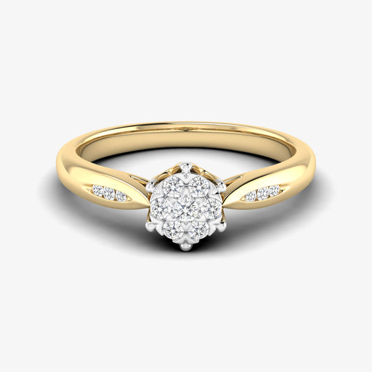 14K Cluster Wedding Ring