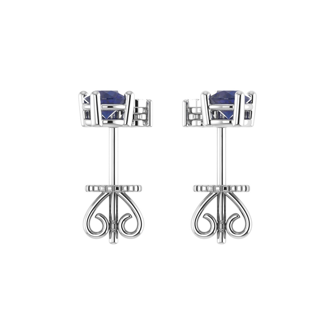 18K Synthetic Sapphire Infinity Drop Earring