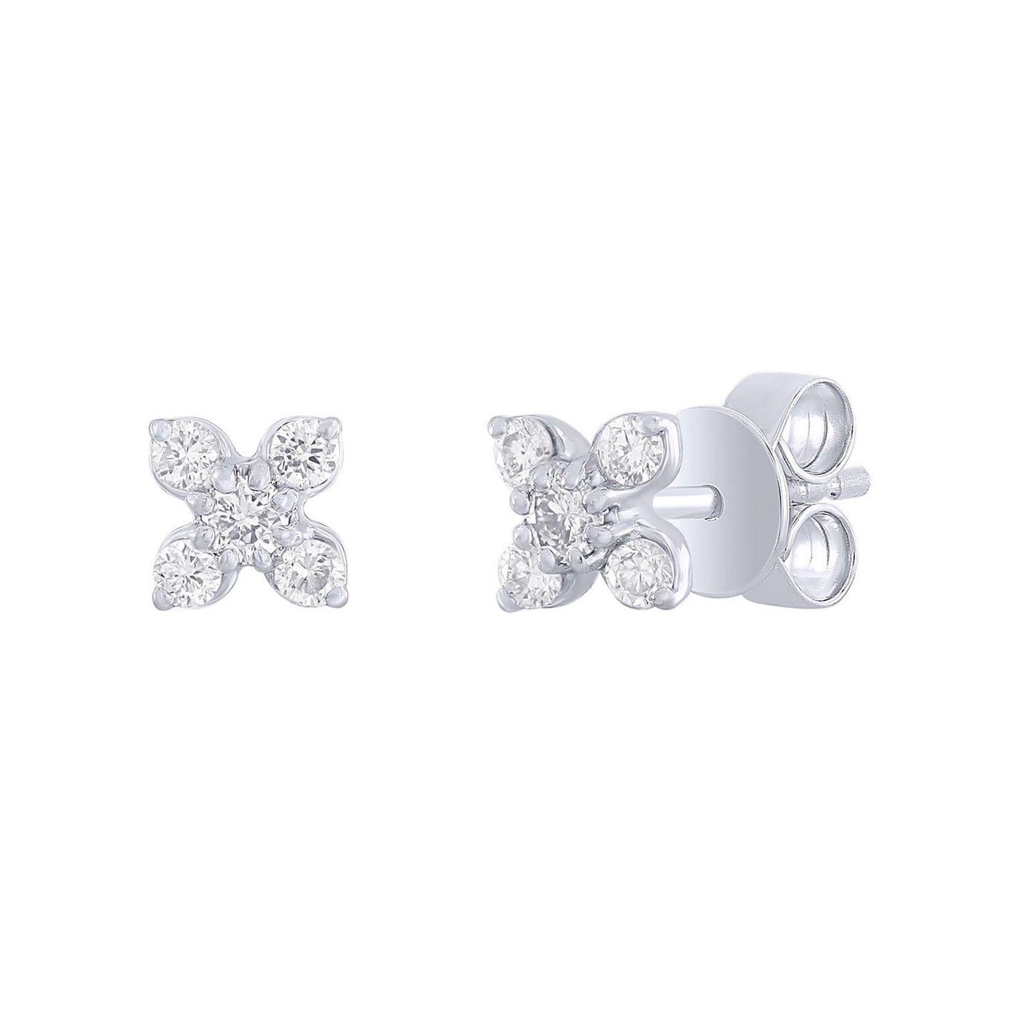 14K Ivy Flower Stud
