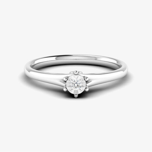 14K Three Diamond Gold Ring