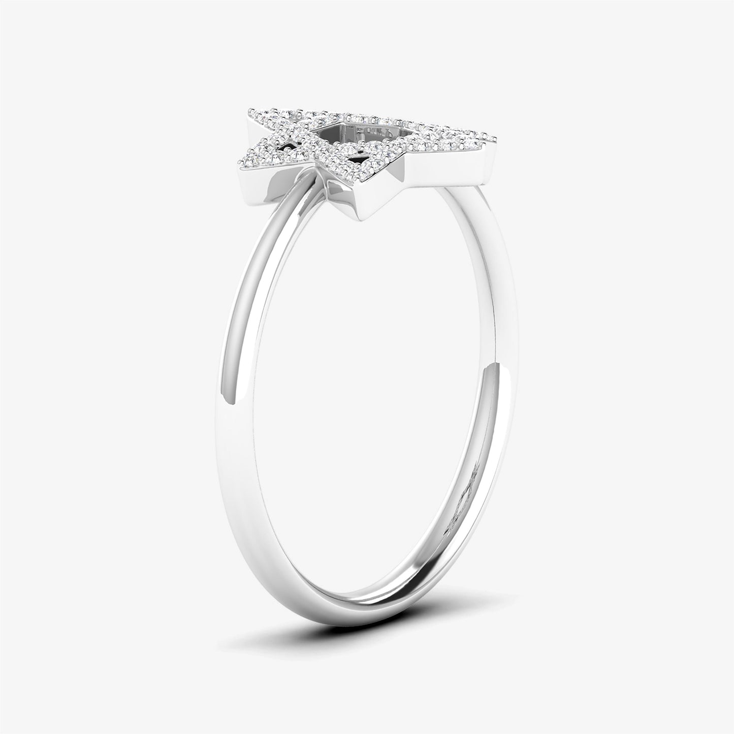 14K Star of David Diamond Ring