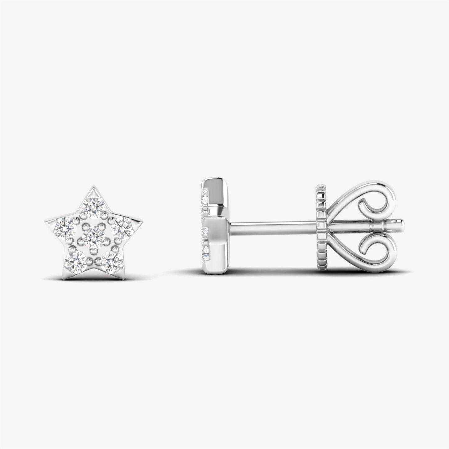 14K Diamond Star Stud