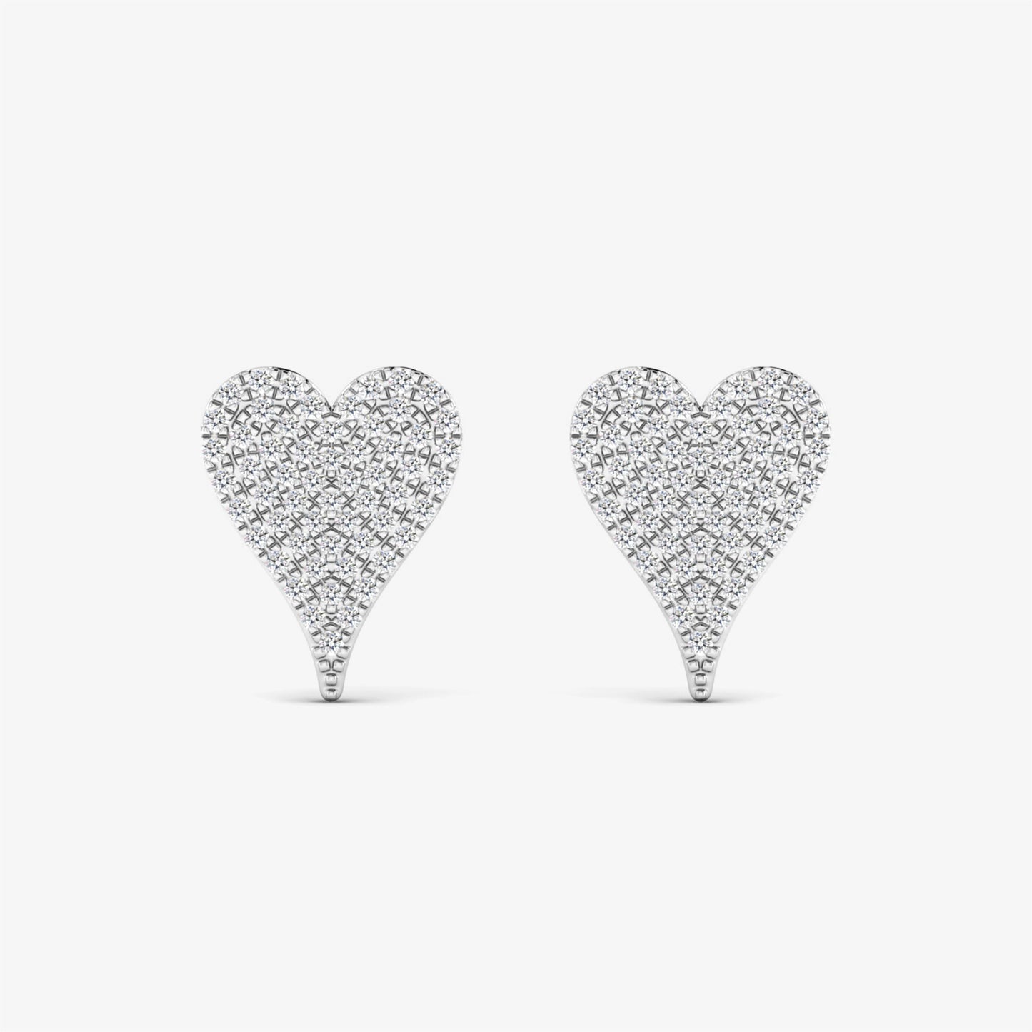 14K Heart Studs