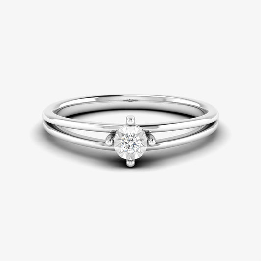 14K Split Shank Solitaire