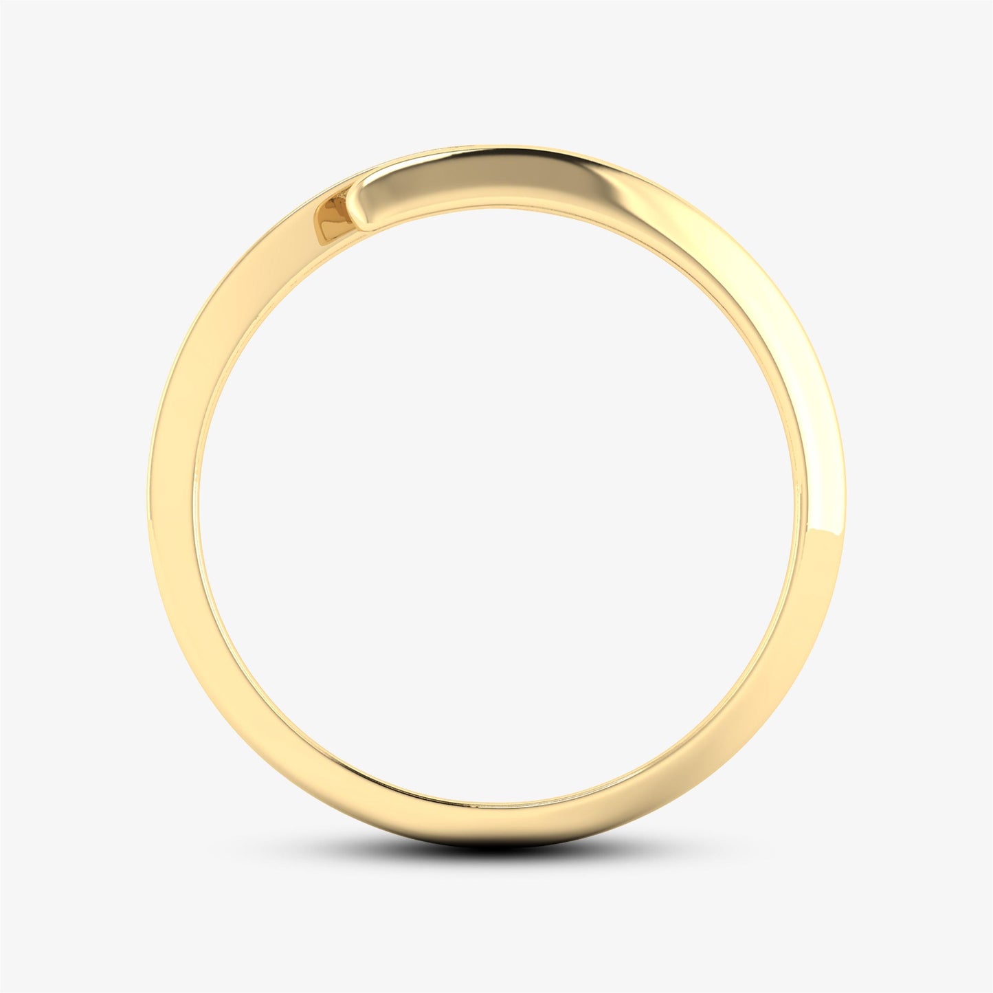 14K Three Stone Channel Set Bypass Ring