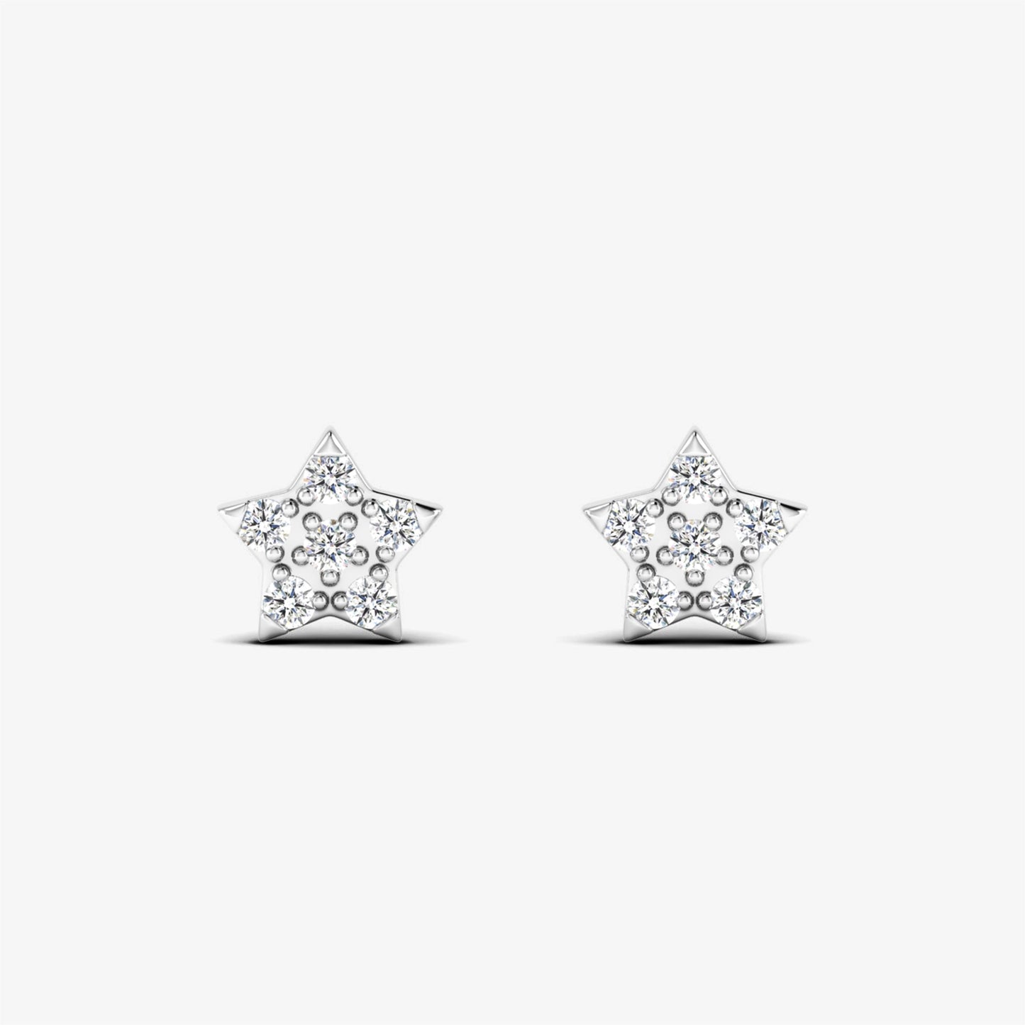 14K Diamond Star Stud