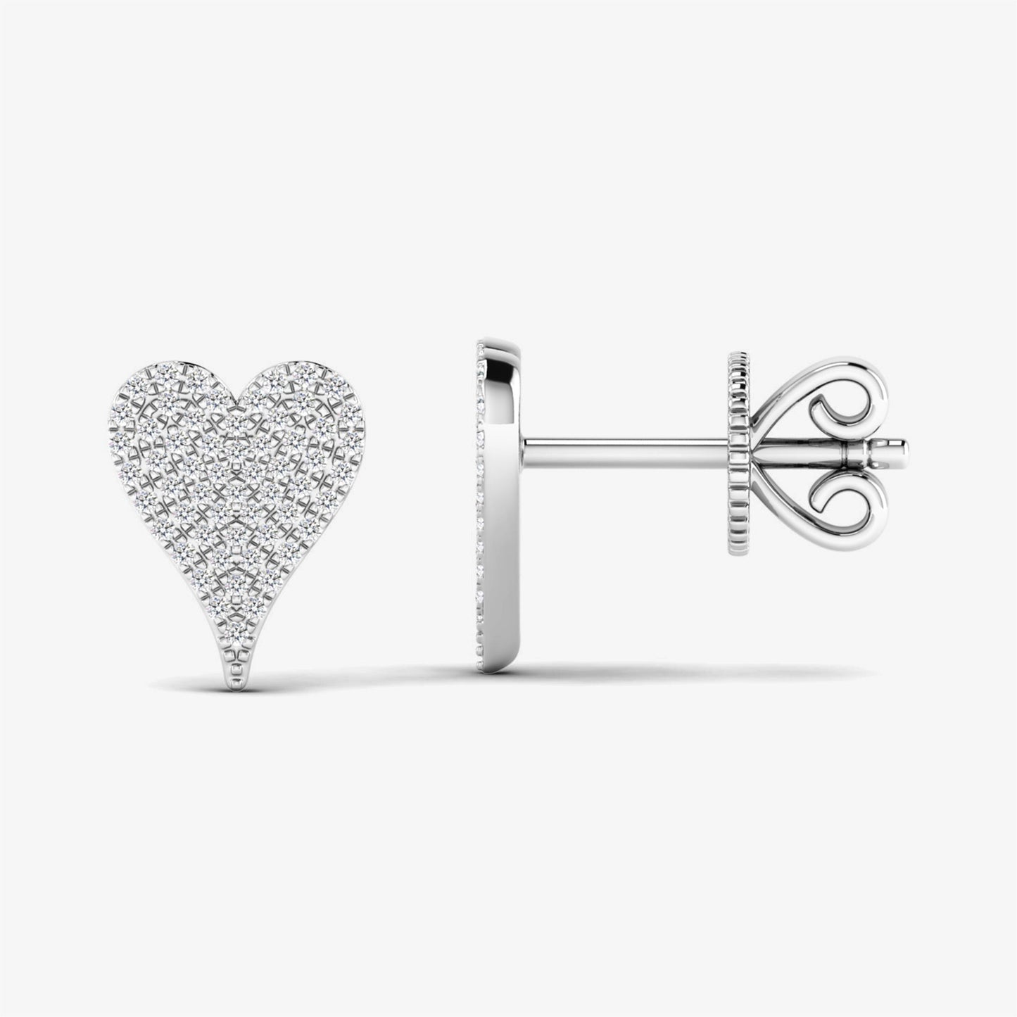14K Heart Studs