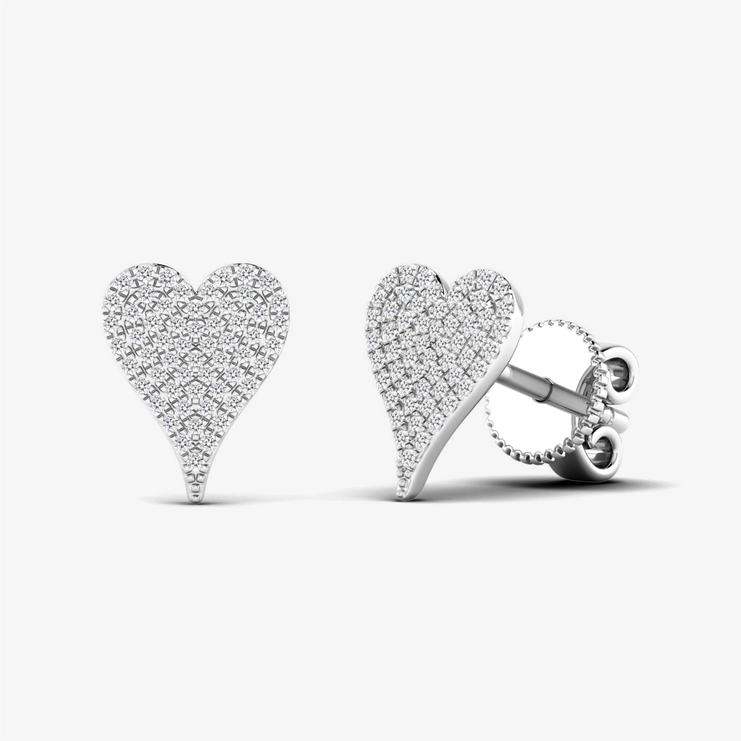 14K Heart Studs