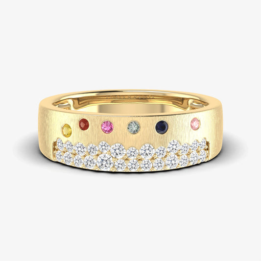 14K Multi Color Cocktail Ring