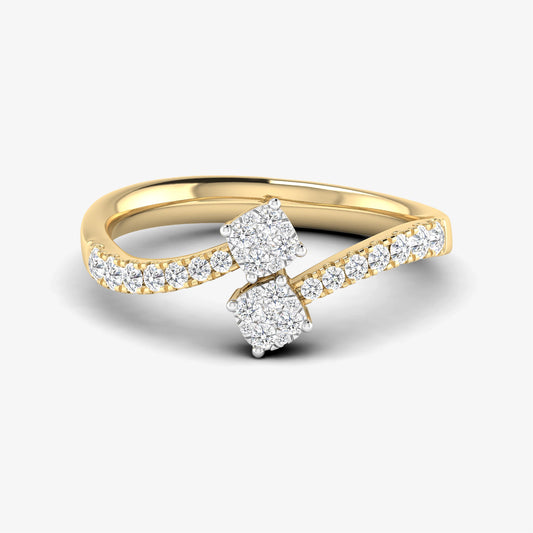 14K Toi Et Moi Engagement Ring