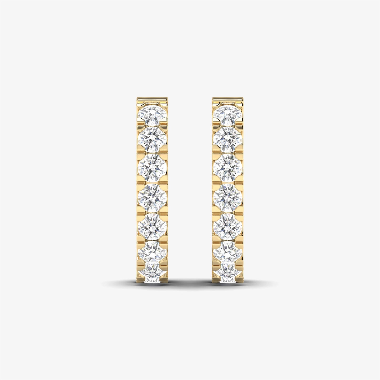 18K Oval Huggie Hoop Lever Back