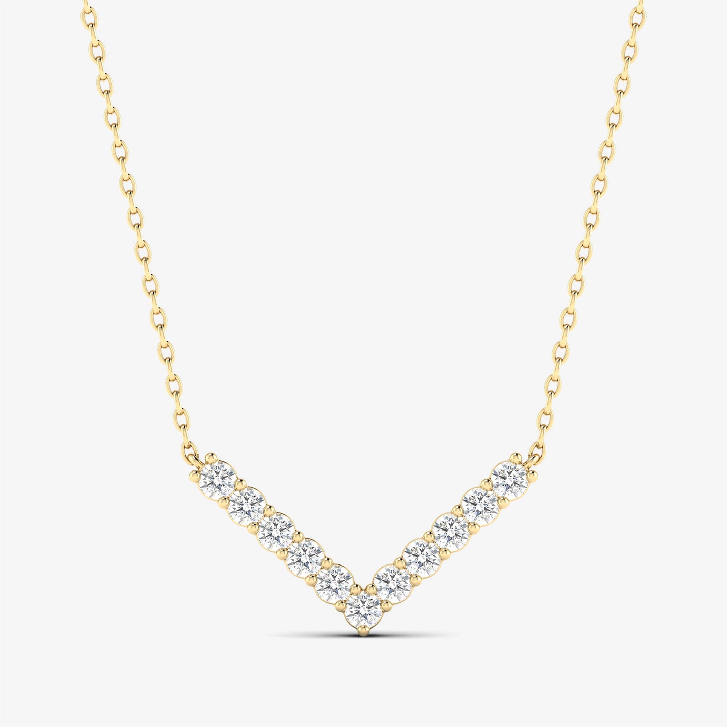 14K V Shape Necklace