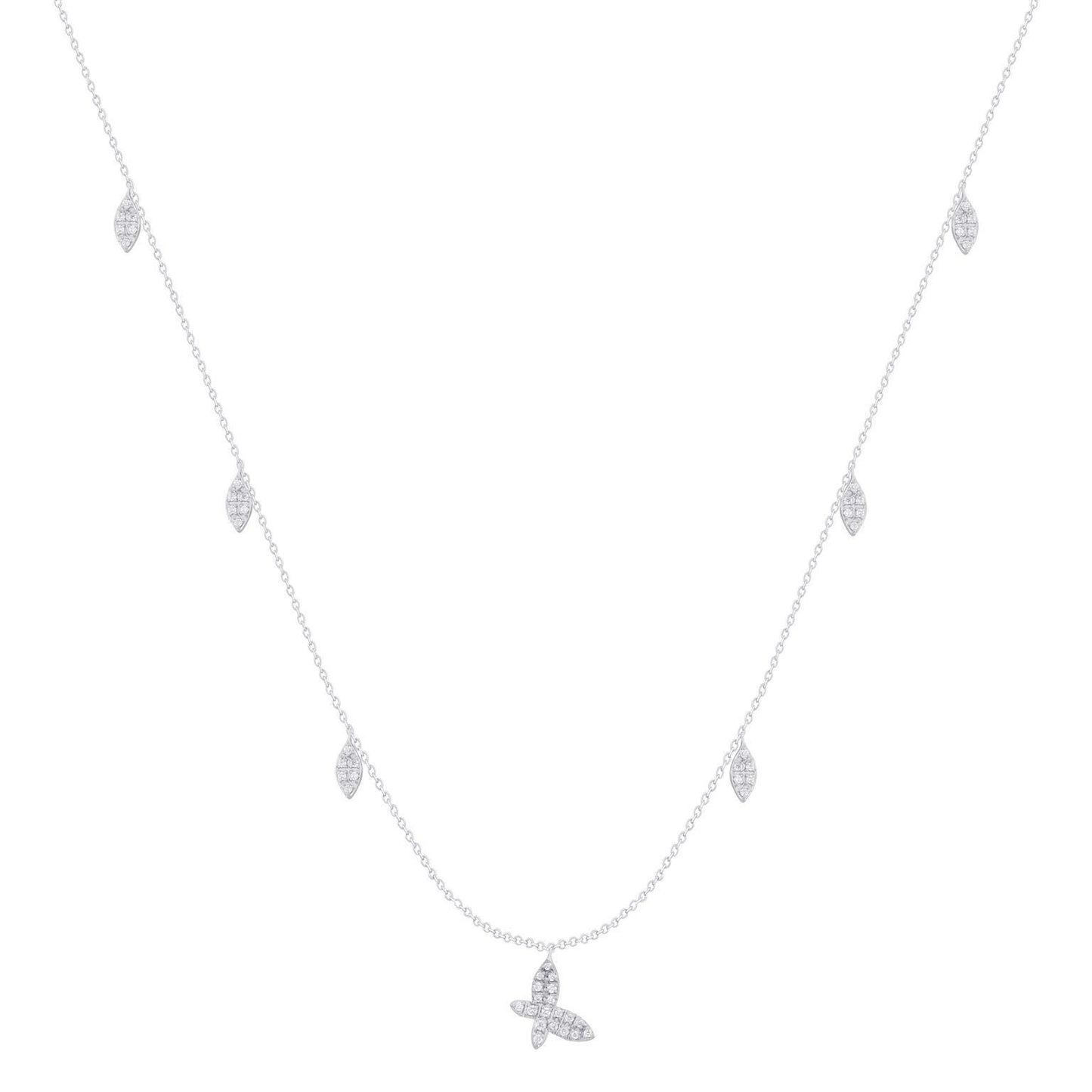 14K Tear Drop Butterfly
