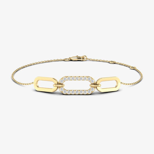 14K Paper Clip Bracelet