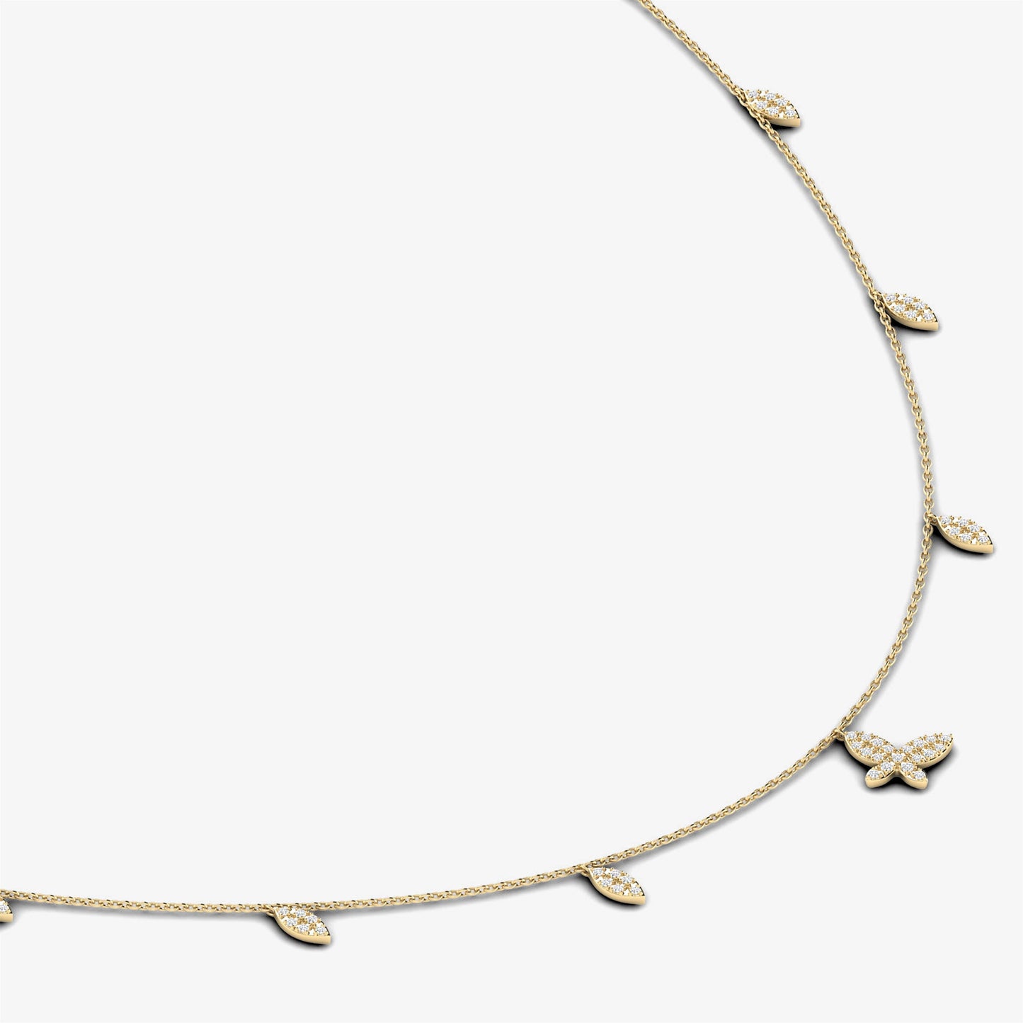 14K Tear Drop Butterfly