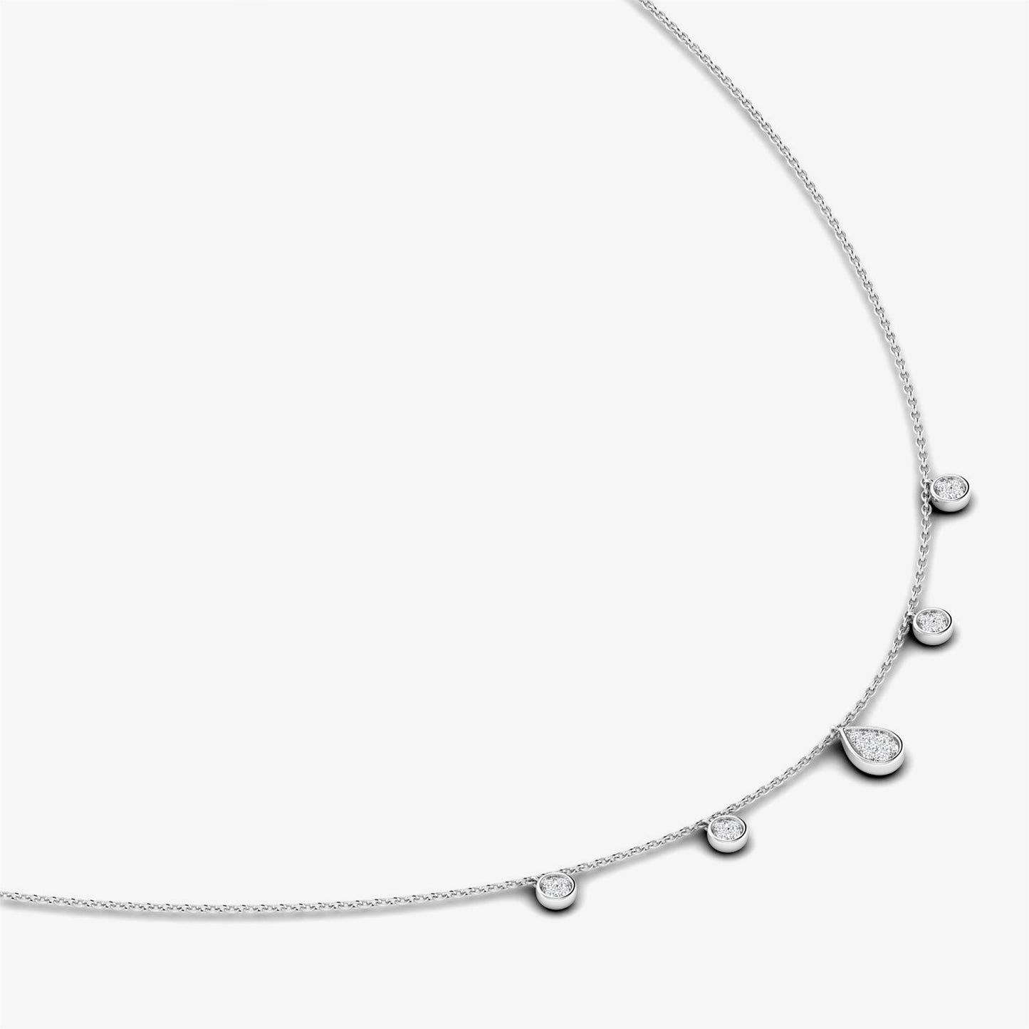 18K Tear Drop Charm Necklace