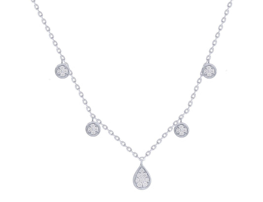 18K Tear Drop Charm Necklace