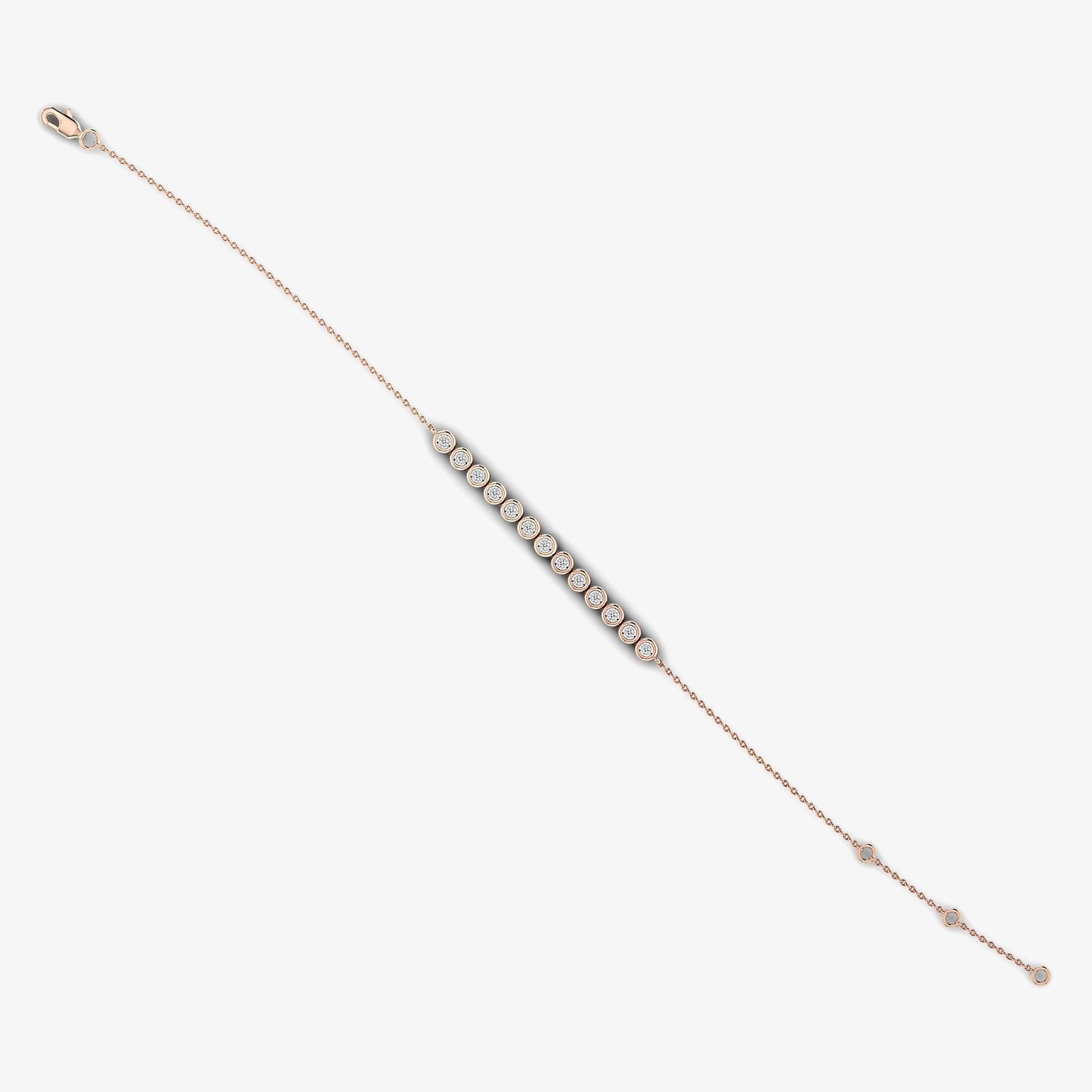 18K Diamond Bezel Tennis Bracelet