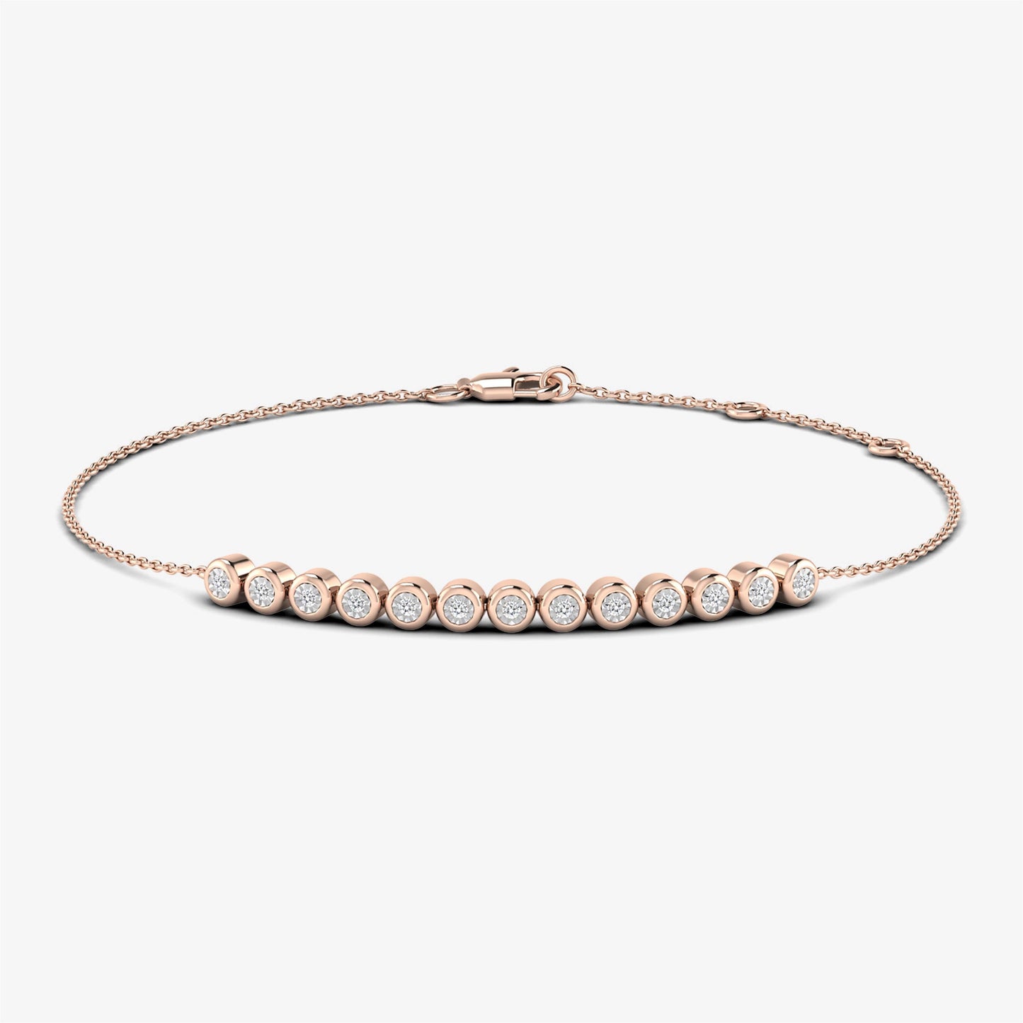 18K Diamond Bezel Tennis Bracelet