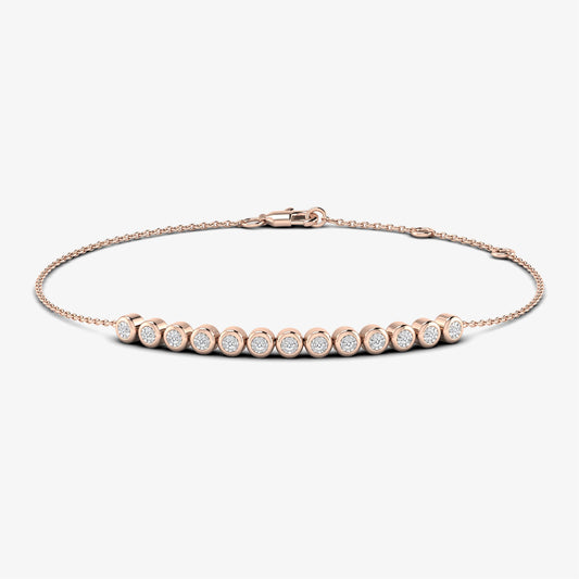 18K Diamond Bezel Tennis Bracelet