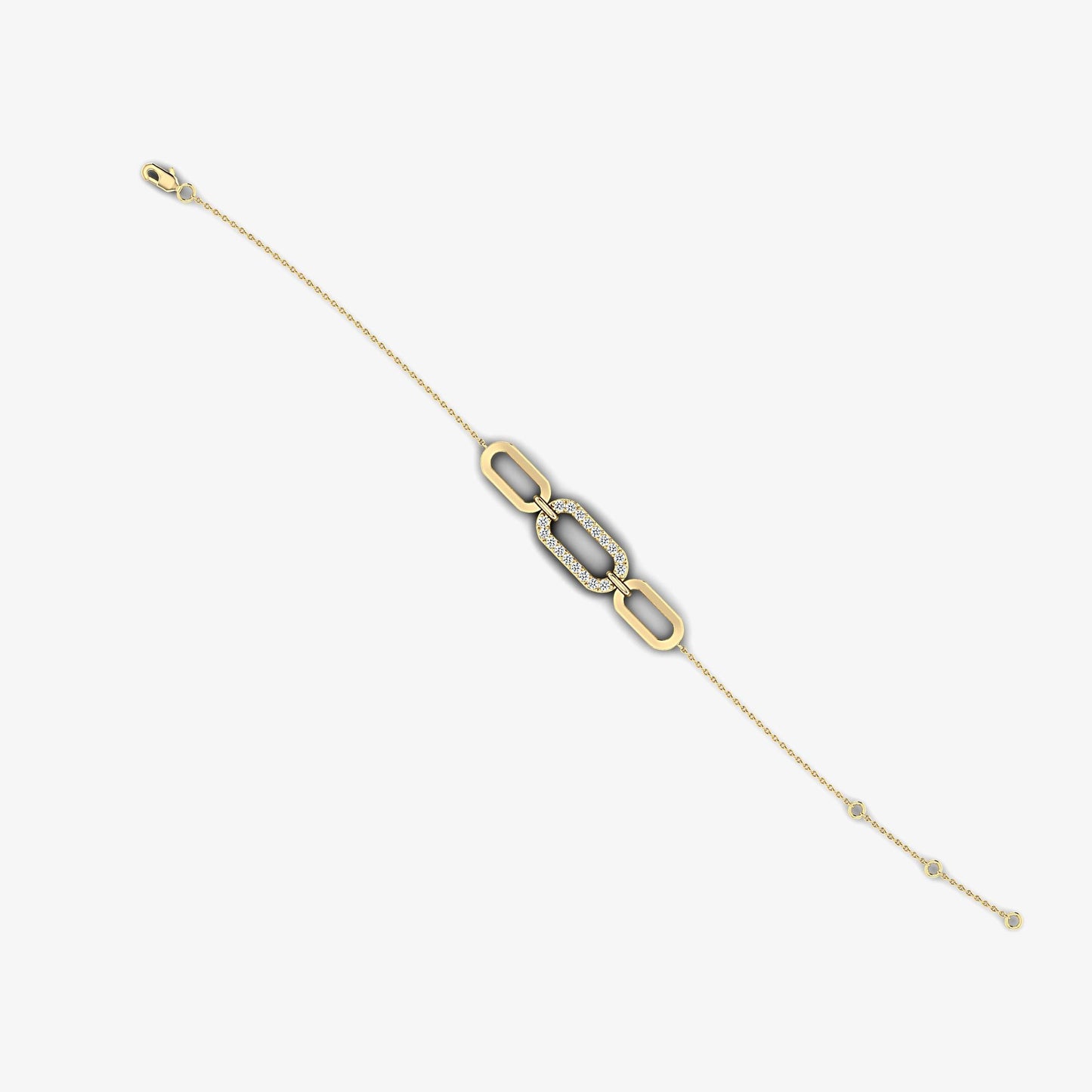 14K Paper Clip Bracelet