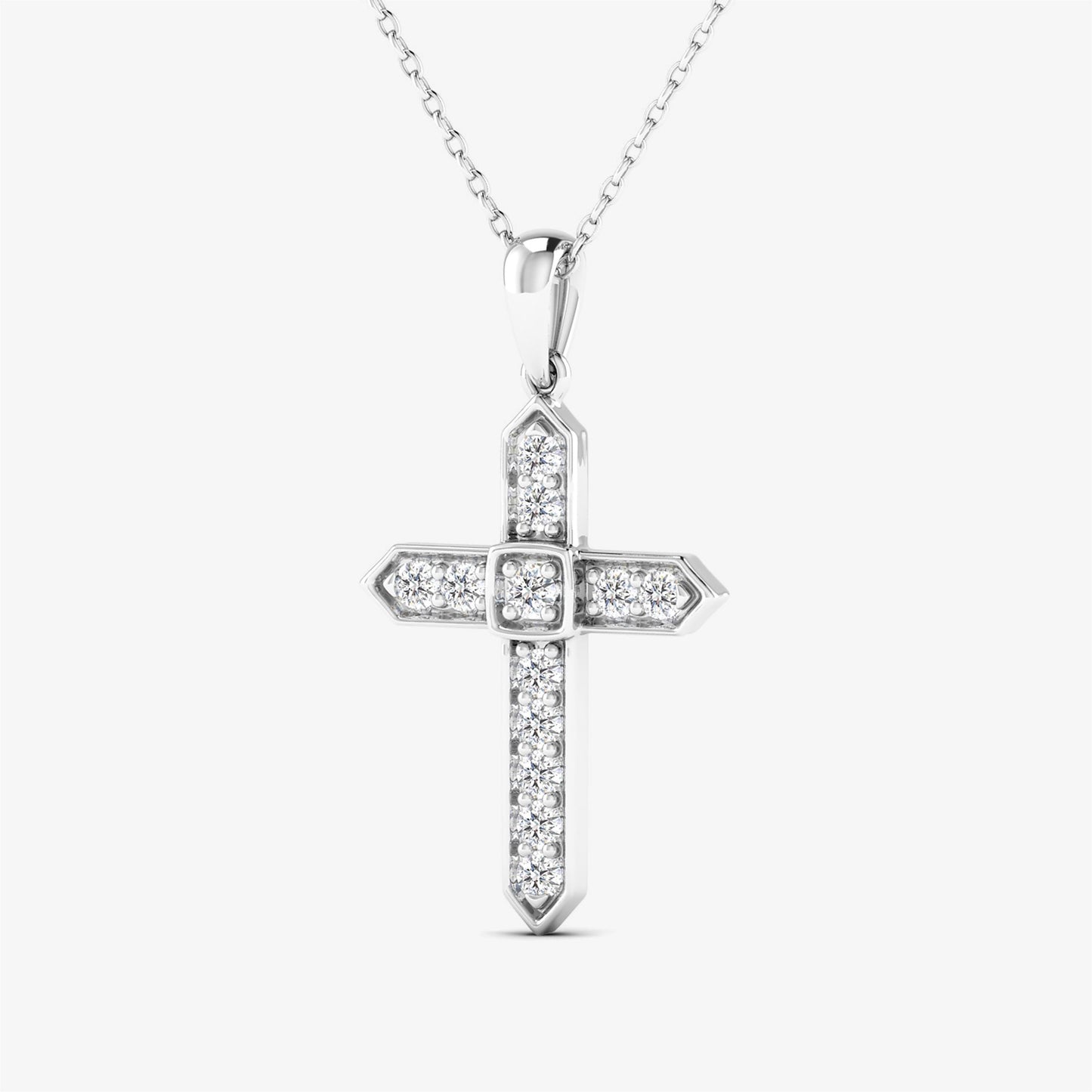 14K Unisex Cross Faith Pendant