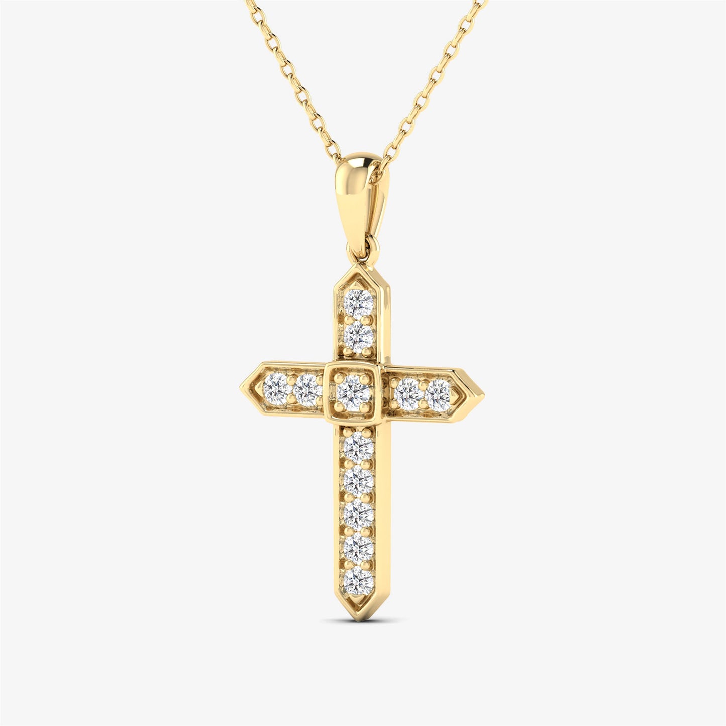 14K Unisex Cross Faith Pendant