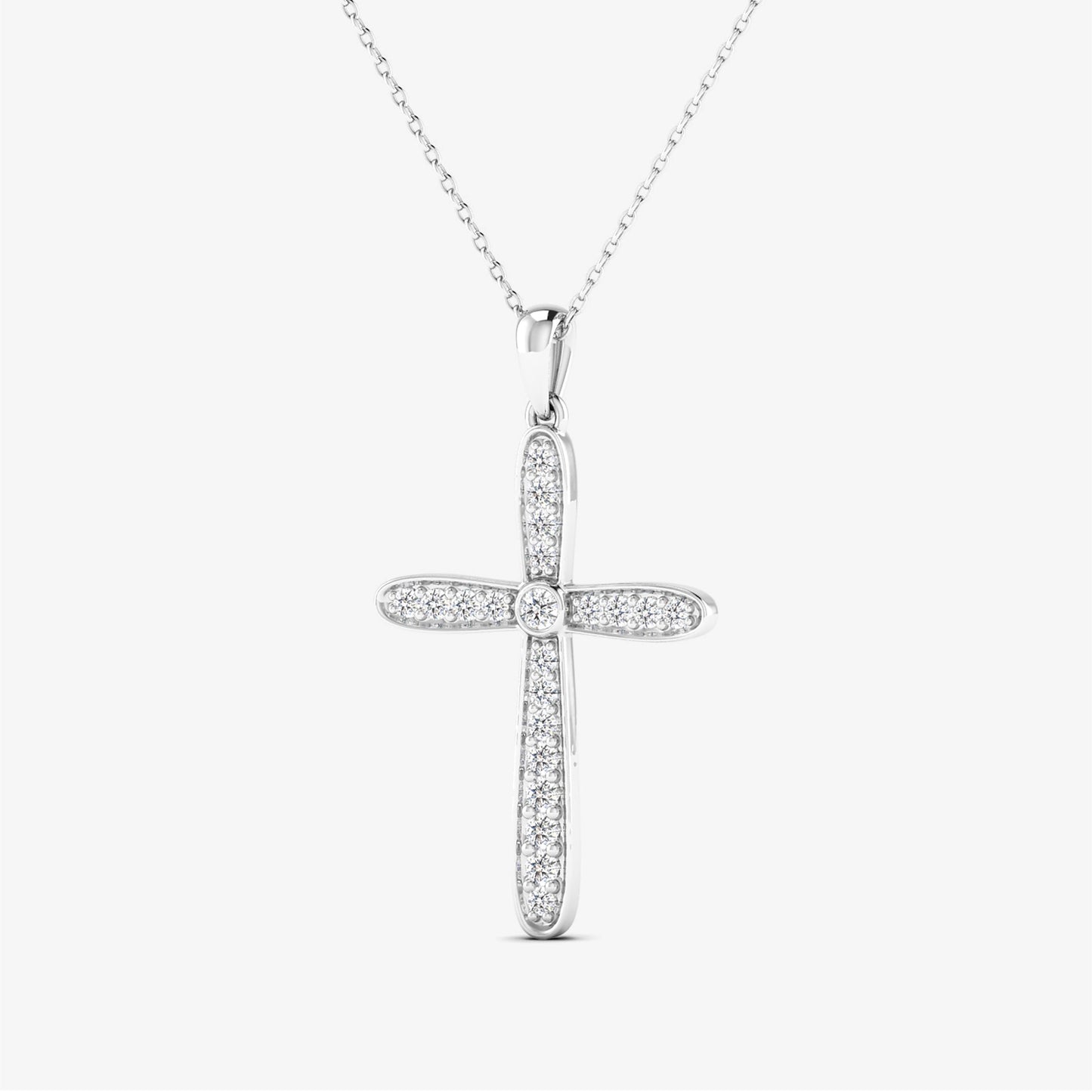 14K Solitaire Cross