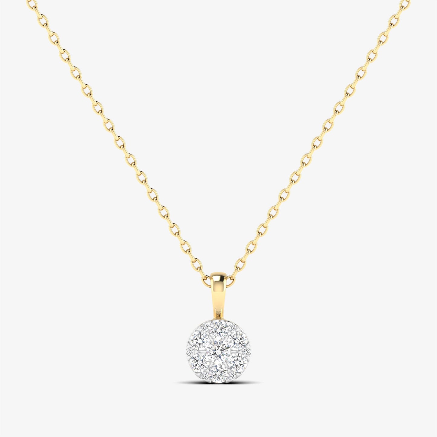 14K Casual Dainty Diamond Pendant
