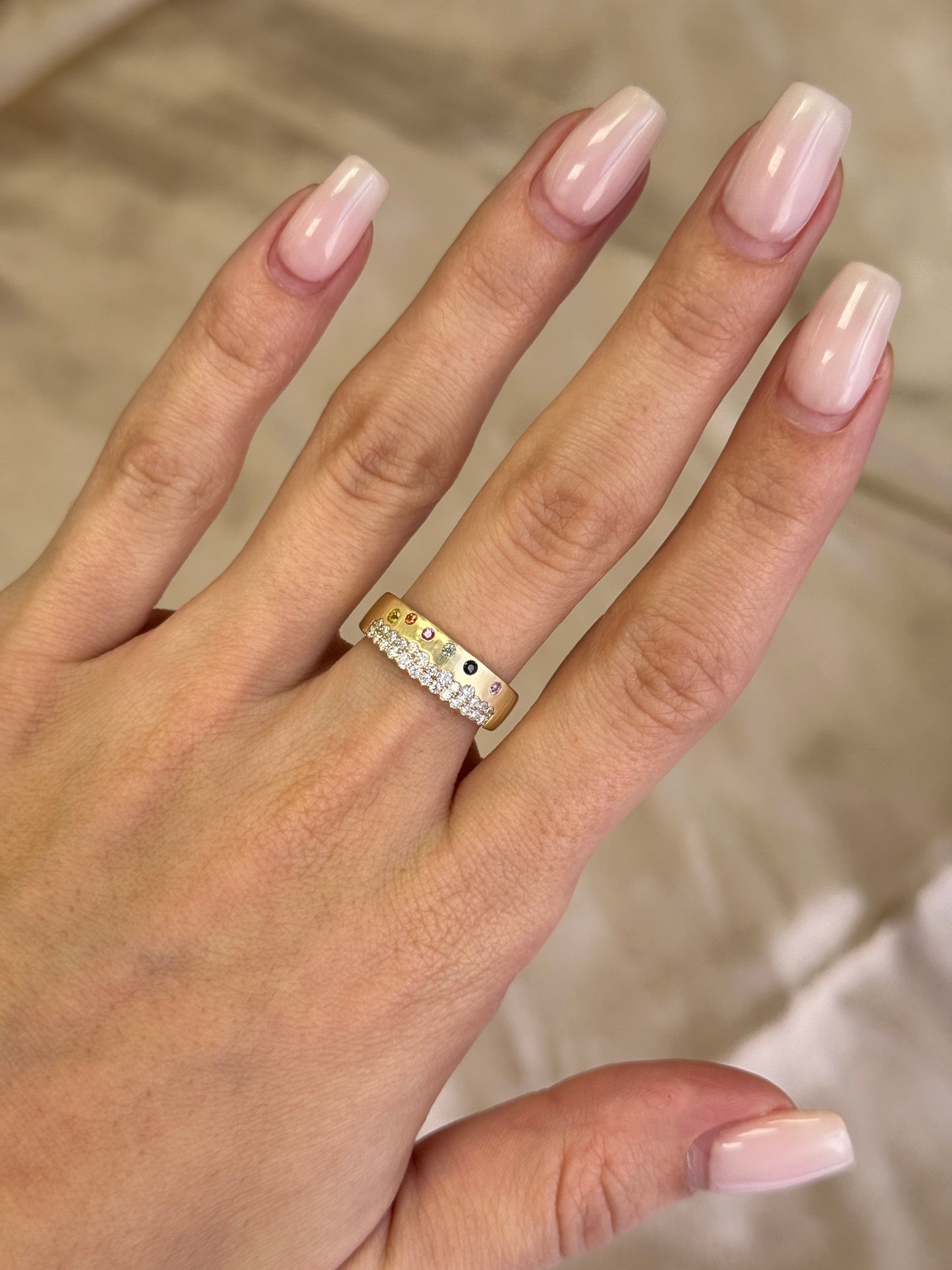 14K Multi Color Cocktail Ring