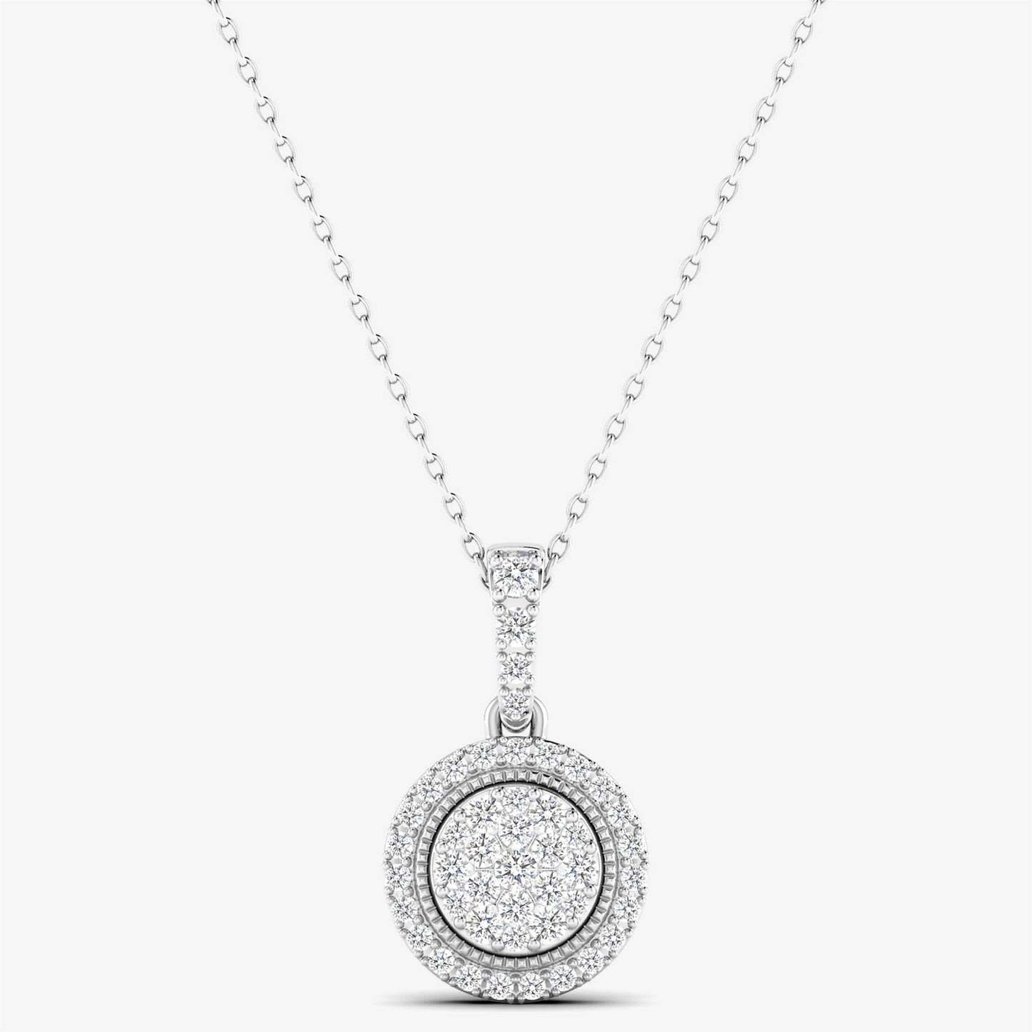 14K Big Double Circle Pendant