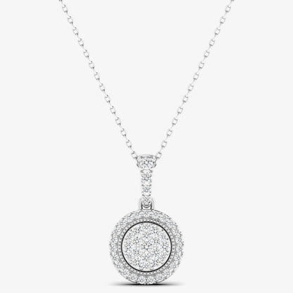 14K Big Double Circle Pendant