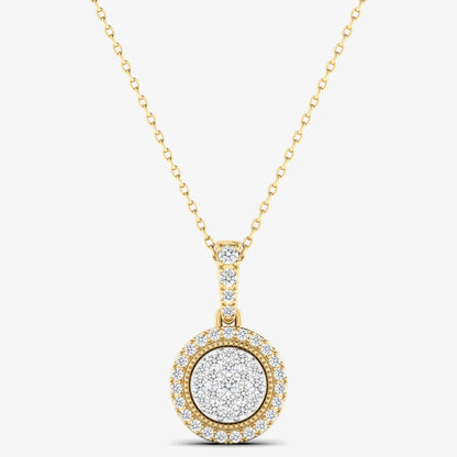 14K Big Double Circle Pendant