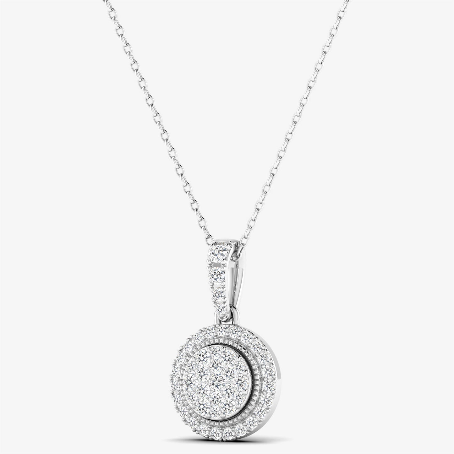 14K Big Double Circle Pendant