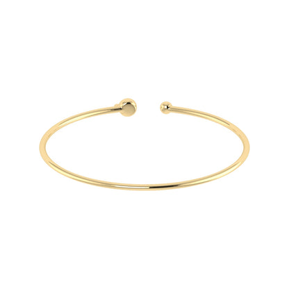 Open Bangle Solid 18k Gold Bracelet