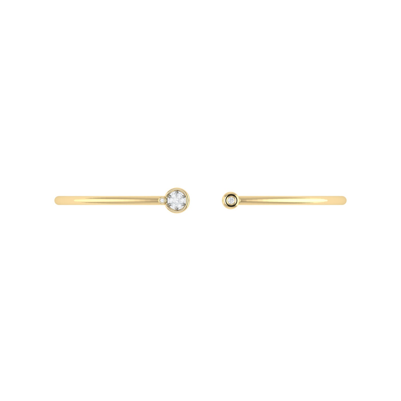 Open Bangle Solid 18k Gold Bracelet