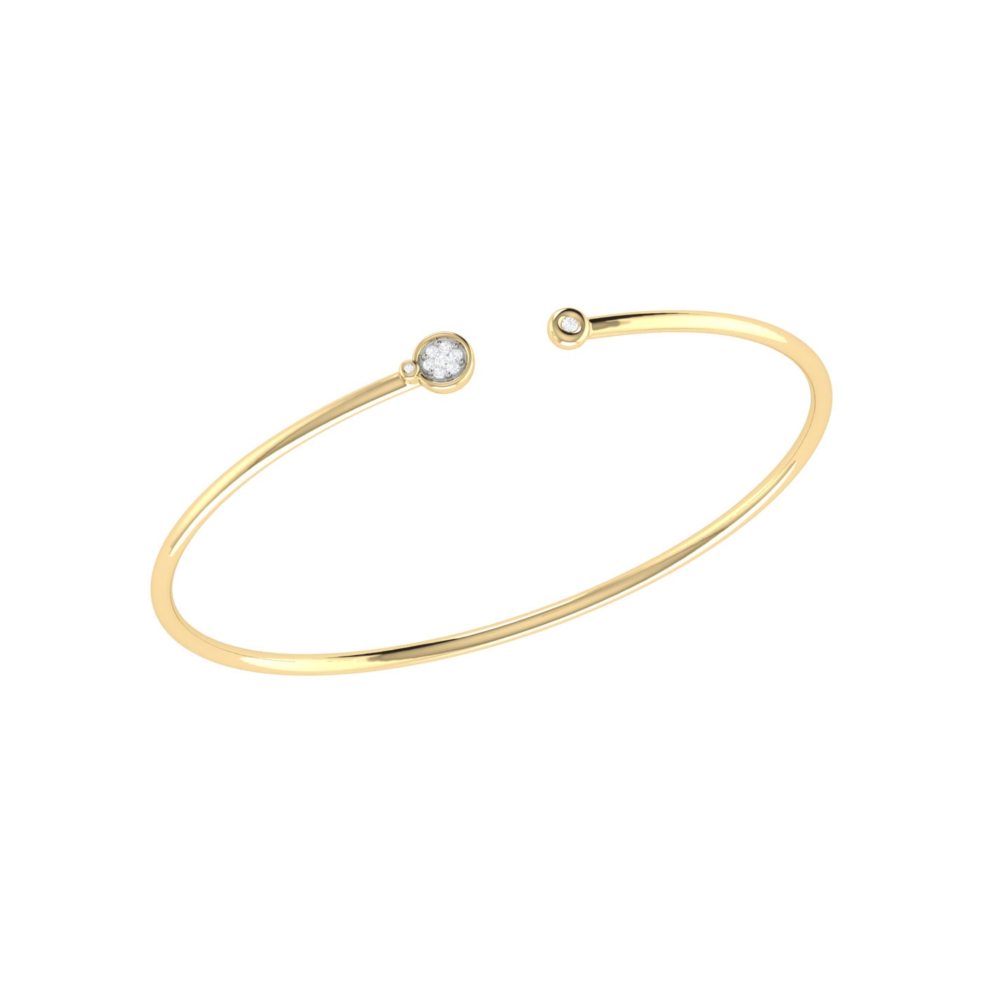 Open Bangle Solid 18k Gold Bracelet