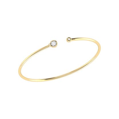 Open Bangle Solid 18k Gold Bracelet