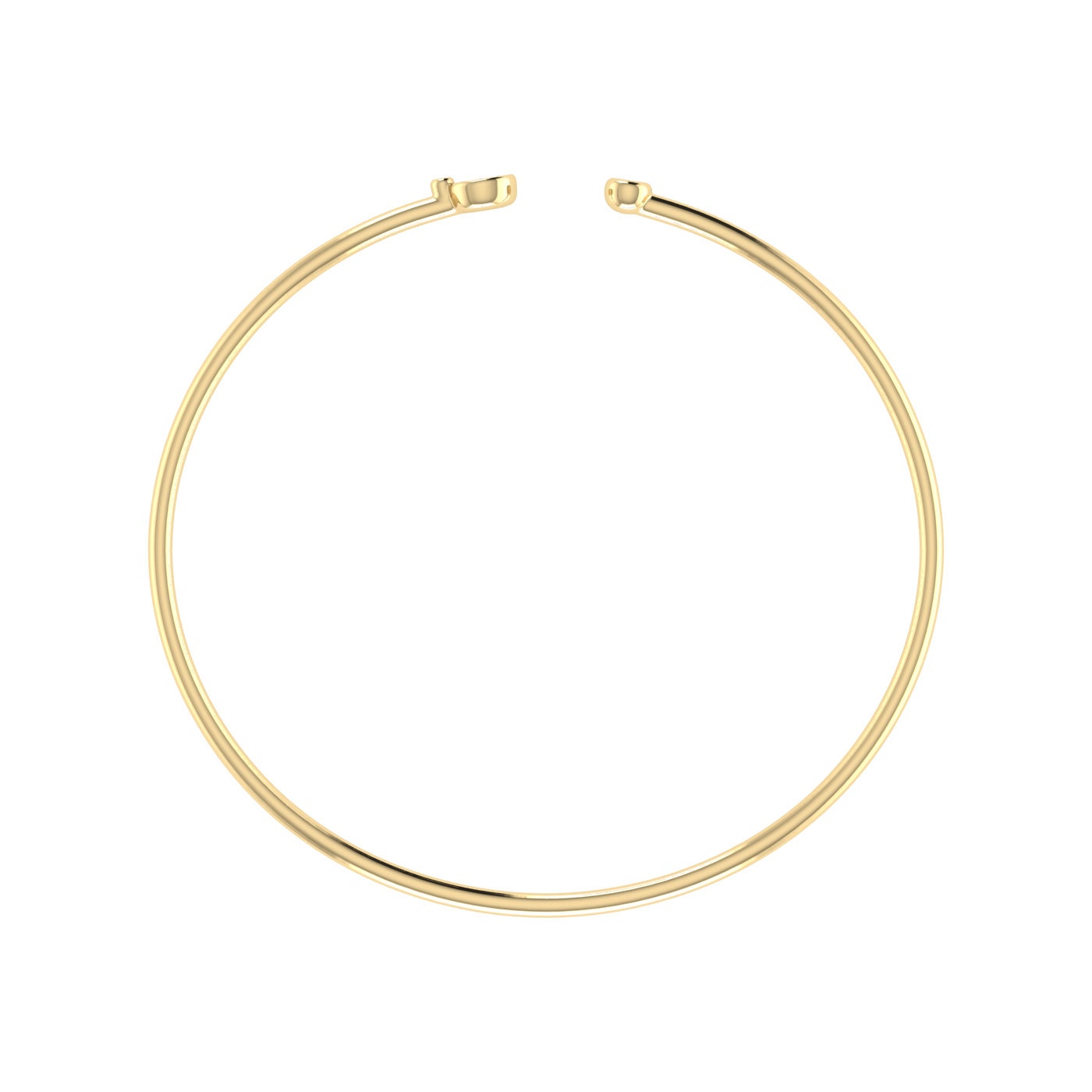 Open Bangle Solid 18k Gold Bracelet