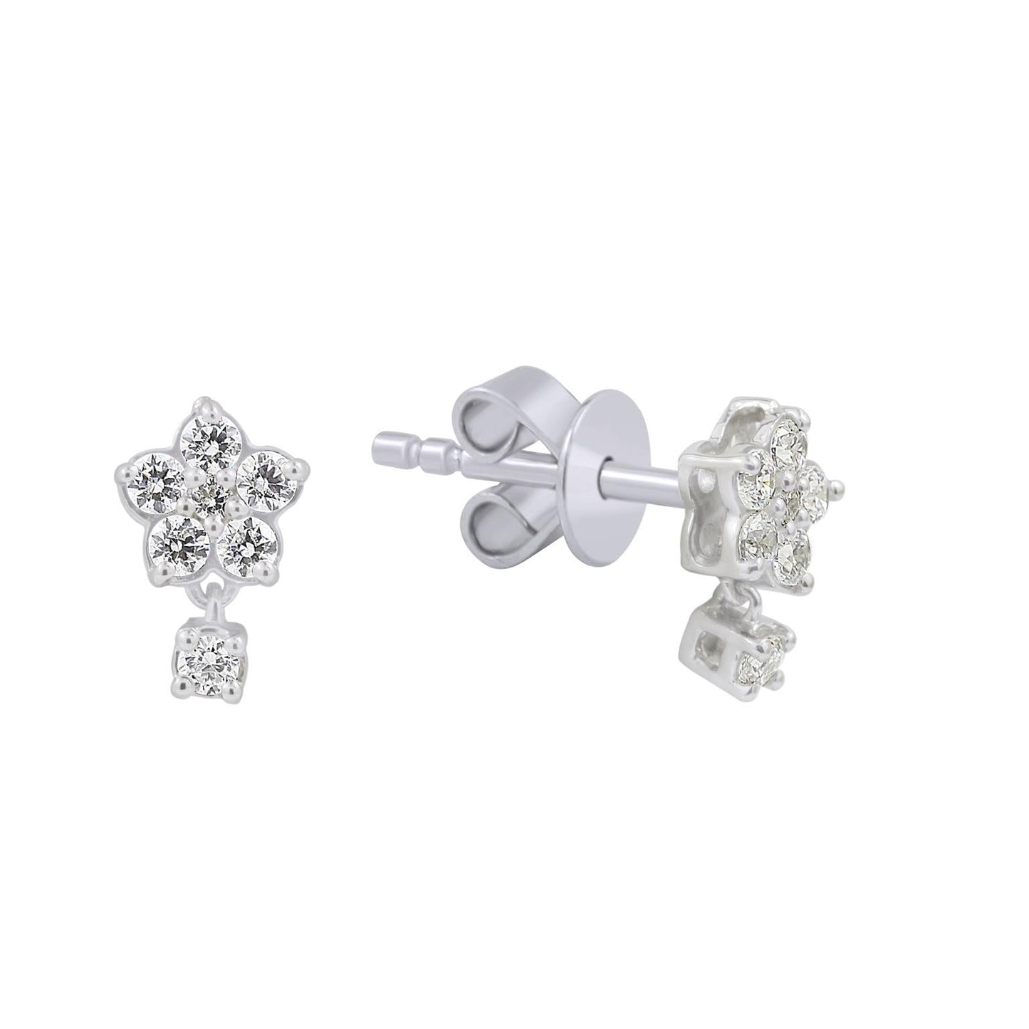 Floral Drop Stud