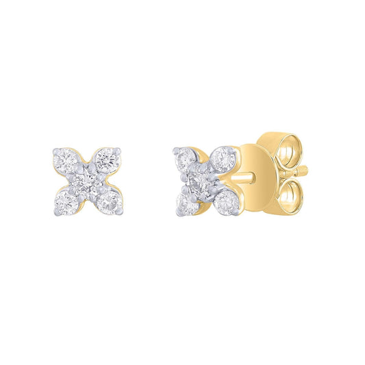 14K Ivy Flower Stud
