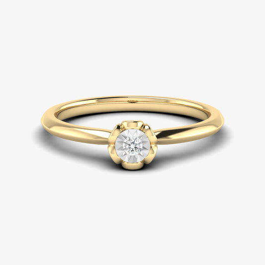 Miracle Plate Solitaire Diamond Ring