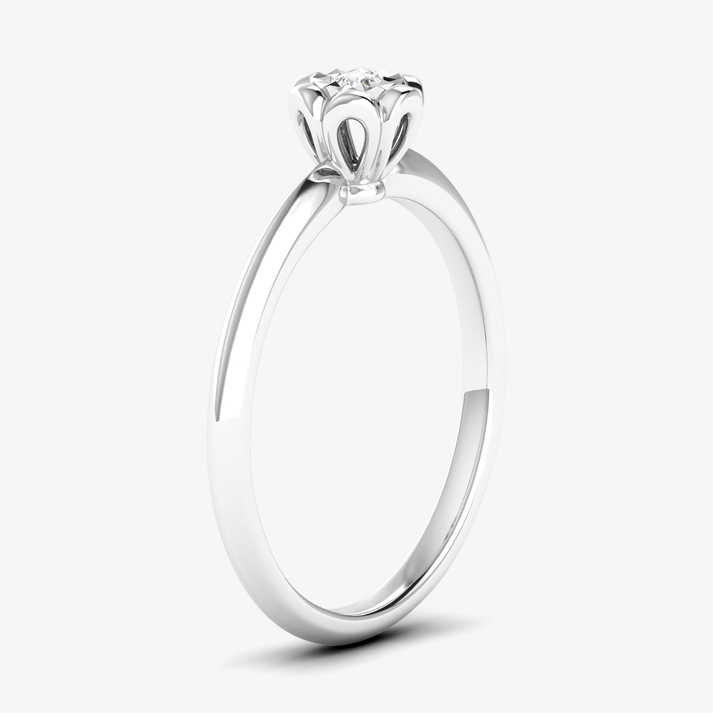 Miracle Plate Solitaire Diamond Ring