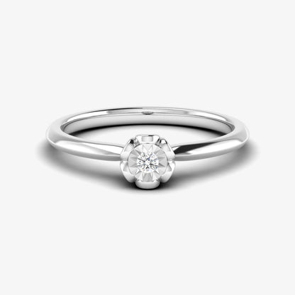 Miracle Plate Solitaire Diamond Ring