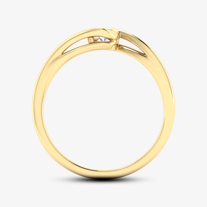 Dainty Twist  Solitaire Minimalist Ring