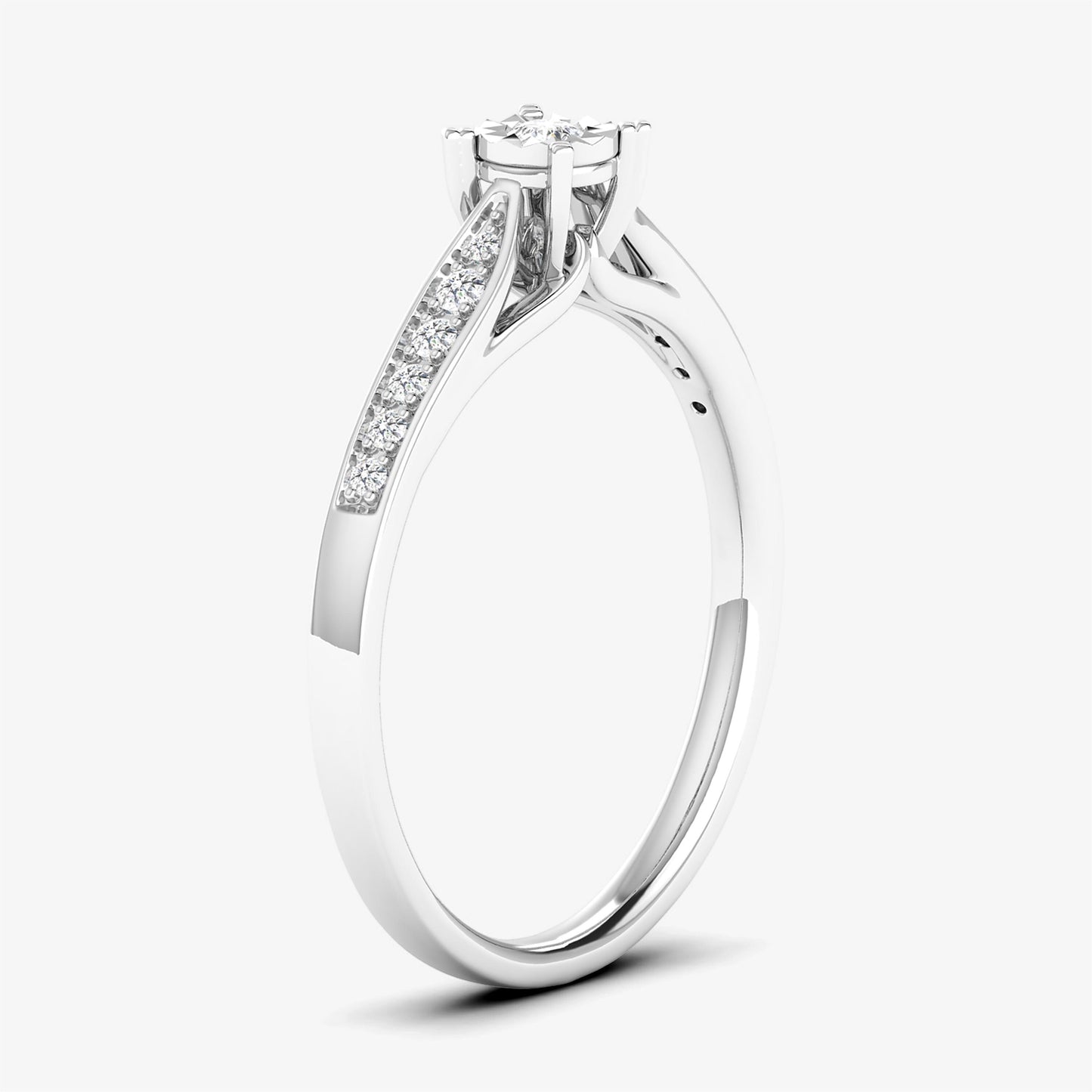 6 Prong Cathedral Engagement Ring