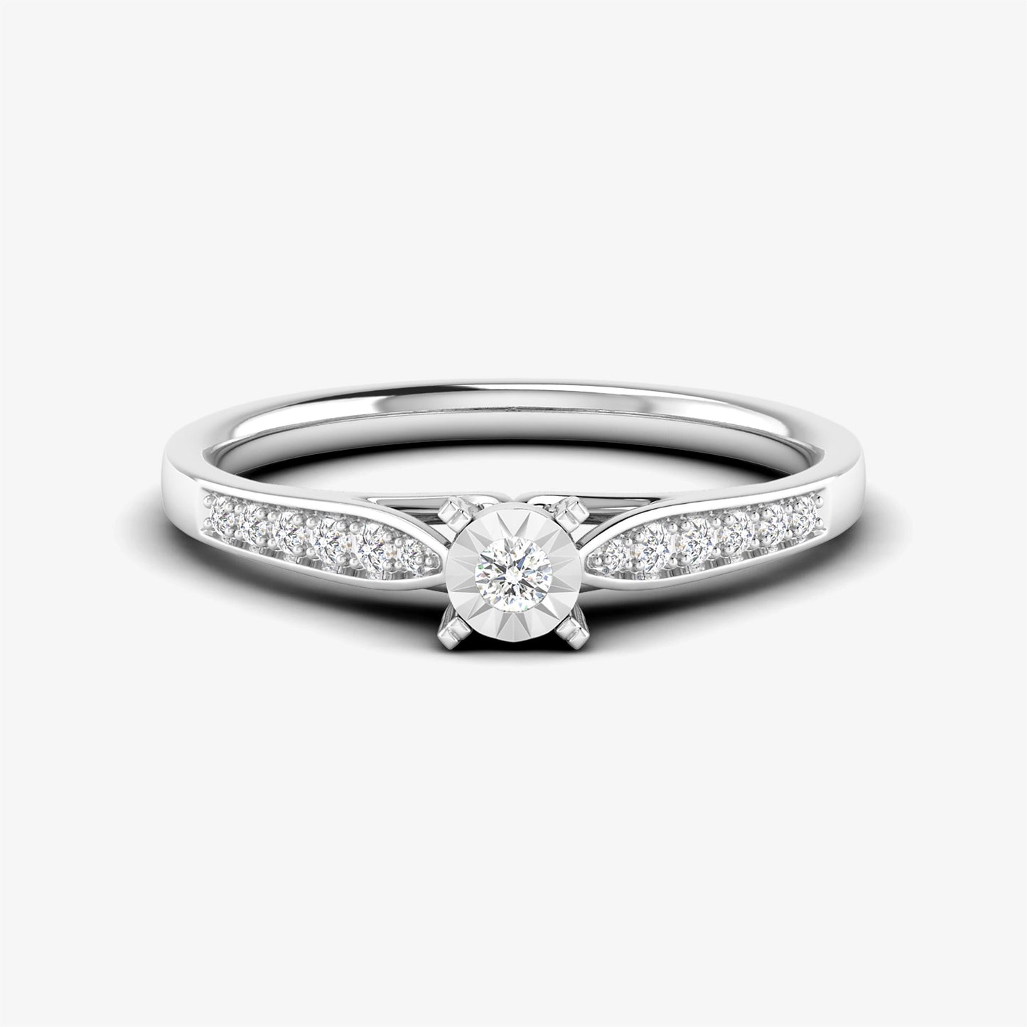 6 Prong Cathedral Engagement Ring