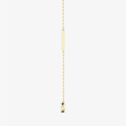 14K Gold Diamond Lariat Diamond Drop