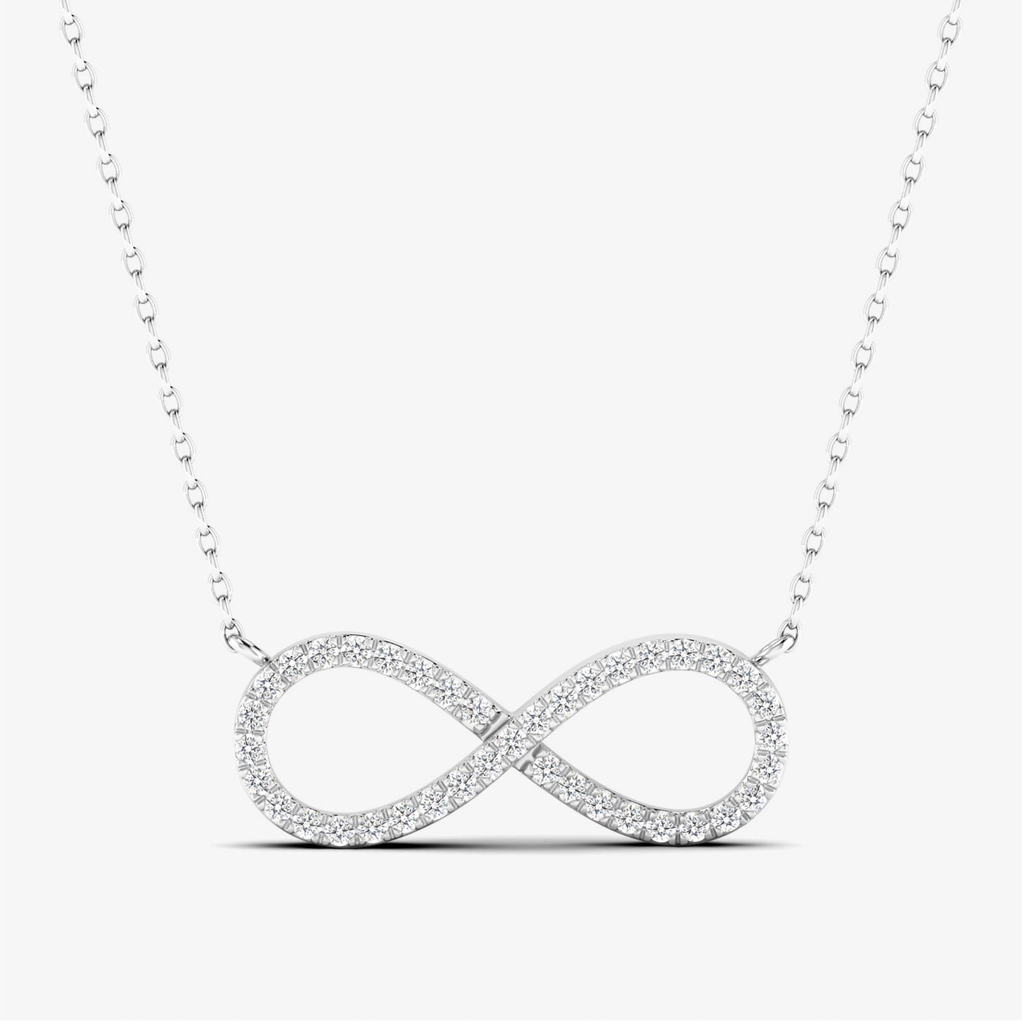 14K Infinity Charm Eternity Necklace