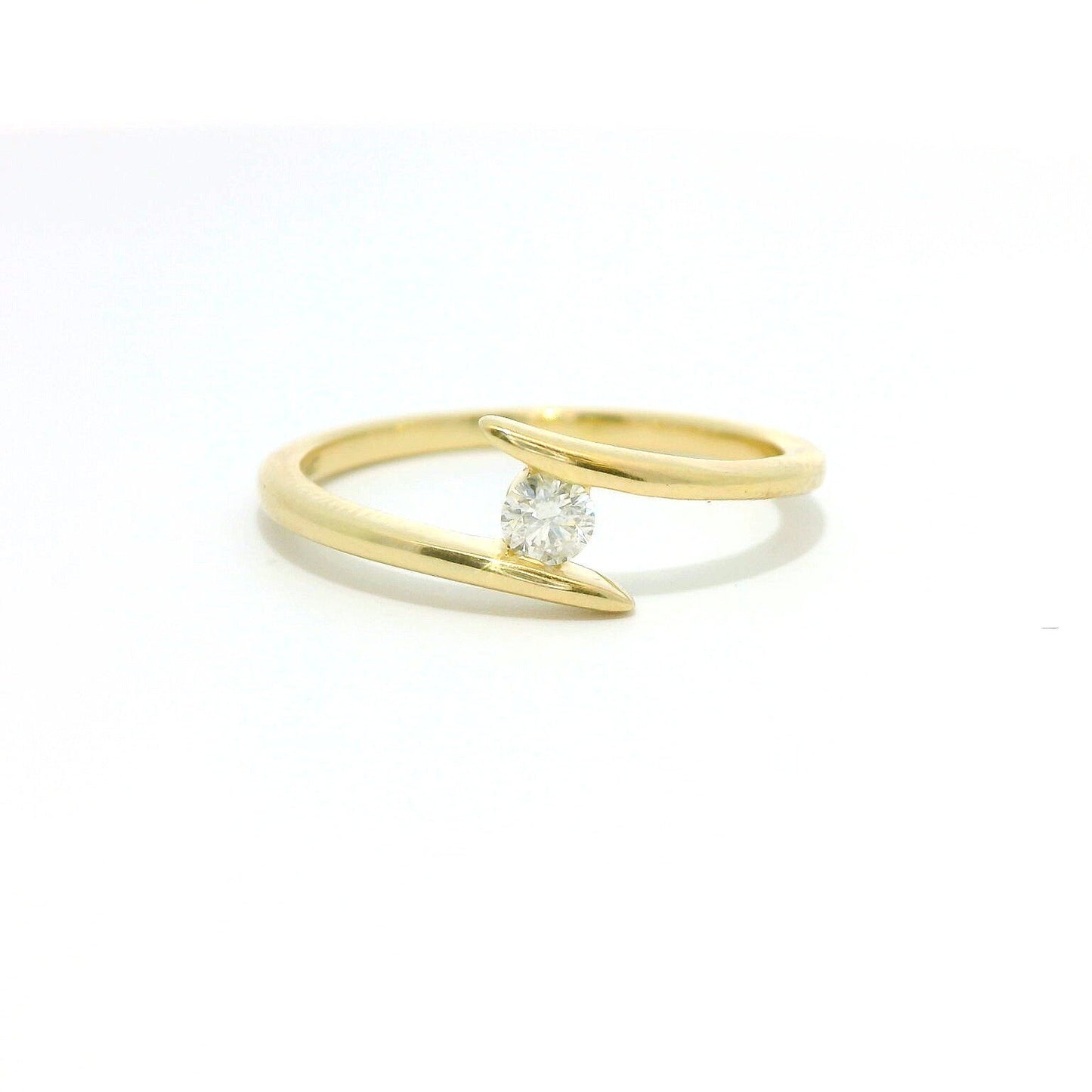 14K Bypass Diamond Solitaire